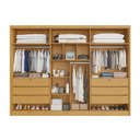 Ver imagem 3 de Guarda-roupa Casal Valencia 6 Portas 6 Gavetas 100% Mdf Peroba - Mademarques