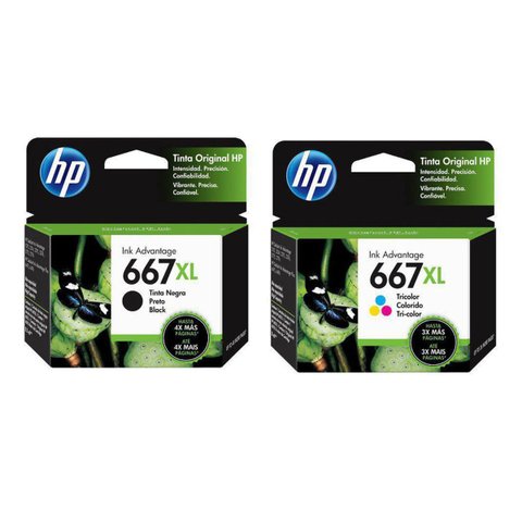 Cartucho de Tinta Hp 667xl 667 3ym80l 3ym81a Deskjet 2776 Kit