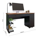 Ver imagem 4 de Escrivaninha para Computador Ariel com 1 Porta e 2 Gavetas Mel/preto