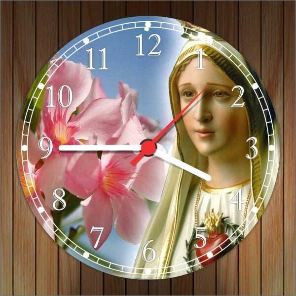 Relógio De Parede Maria Religiosidade Católico Decoração Quartz - 3