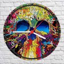 Ver imagem 2 de Relógio De Parede Abstrato Caveira Decoração Salas Quartos Quartz