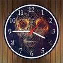 Ver imagem 4 de Relógio De Parede Abstrato Caveira Decoração Salas Quartos Quartz