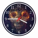Ver imagem 1 de Relógio De Parede Abstrato Caveira Decoração Salas Quartos Quartz