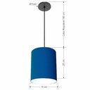 Ver imagem 2 de Lustre Luminária Pendente Vivare Free Lux Pe-4104pr Cúpula em Tecido 15x25cm