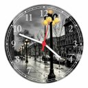 Ver imagem 1 de Relógio De Parede Cidade Ruas De Paris Decoração Salas Quartos Quartz