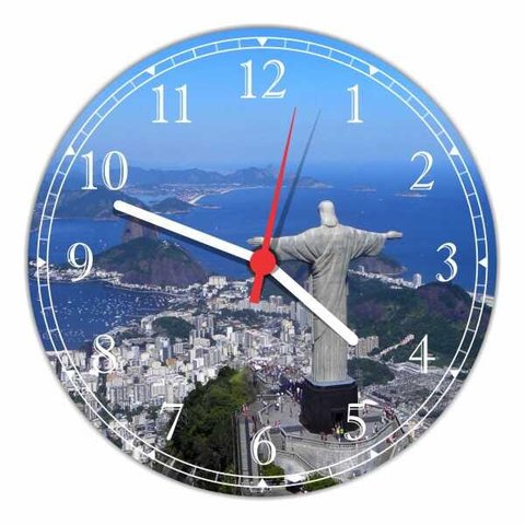 Relógio De Parede Cidade Rio De Janeiro Decoração Salas Quartos Quartz
