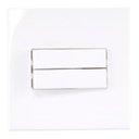 Ver imagem 1 de Linha Sleek Conjunto Interruptor Moderno Duplo Simples Para Móvel Drywall Gesso Excelente Acabamento