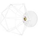 Ver imagem 3 de 10 Lustres Teto Plafon Industrial Aramado Diamante Retrô Luminária Sobrepor Vintage Branco Agp Agp I