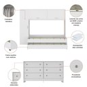 Ver imagem 4 de Quarto Infantil Modulado Bicama com Guarda-Roupa e Colchão Incluso/Cômoda Pulse Multimóveis