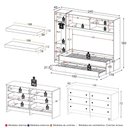Ver imagem 3 de Quarto Infantil Modulado Bicama com Guarda-Roupa e Colchão Incluso/Cômoda Pulse Multimóveis