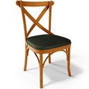 Ver imagem 3 de Kit 06 Cadeiras Para Sala de Jantar e Estar Living Estofada Ávila L02 Couríssimo Verde Musgo - Lyam 