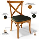 Ver imagem 5 de Kit 06 Cadeiras Para Sala de Jantar e Estar Living Estofada Ávila L02 Couríssimo Verde Musgo - Lyam 