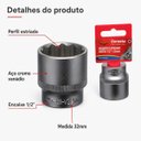 Ver imagem 3 de Soquete Estriado 32mm Curto Encaixe 1/2 Cr-V Corneta