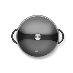 Panela Wok Ferro Fundido com Tampa de Vidro - Mta - 2