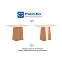 Ver imagem 3 de Conjunto Mesa de Cozinha Orus Tampo Madeirado com Vidro 120x80cm e 4 Cadeiras Vita Nature Linho Henn