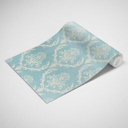 Papel de Parede Adesivo Arabesco Azul - 2