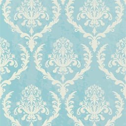 Papel de Parede Adesivo Arabesco Azul - 3