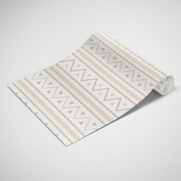 Papel de Parede Adesivo Geométrico Etnico Bege com Triangulos - 2