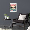Ver imagem 1 de Quadro Decorativo Florida - Flamingos 33x24cm - com Vidro:moldura Preta