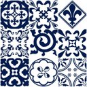 Ver imagem 3 de Papel de Parede Adesivo Azulejo Portugues Lisboa Azul e Branco