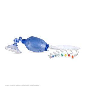 Kit Ambu Reanimador Ressuscitador Manual Adulto + Guedel