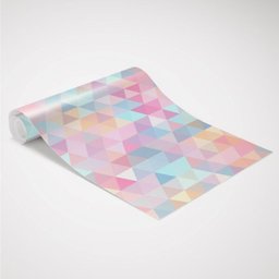 Papel de Parede Adesivo Geométrico Mosaico Colorido Rosa - 2