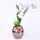 Ver imagem 2 de Arranjo de Orquídea Artificial Branca Brisa da Noite