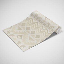 Papel de Parede Adesivo Geométrico Etnico Tons de Bege - 2