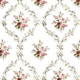 Papel de Parede Adesivo Ornamentos Floral - 3