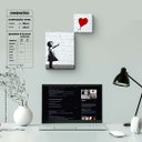 Ver imagem 2 de Voa, Coração-balão - Quadro ou Placa Decorativa com 2 Peças É Decoração Quadros e Placas Decorativas