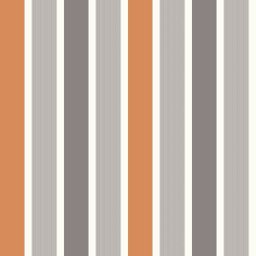 Papel de Parede Adesivo Listrado Laranja com Marrom - 3
