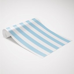 Papel de Parede Adesivo Listrado Azul e Branco - 2