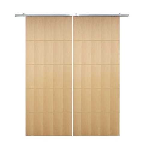 Porta Dupla de Correr P- Verniz Frisada F03 - 210x140