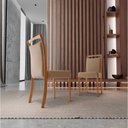 Ver imagem 2 de Conjunto com 2 Cadeiras Munique em Madeira Maciça para Sala de Jantar Moderna Mobília