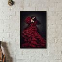 Ver imagem 2 de Quadro Umbanda Pomba Gira Sete Saias 33x24cm - com Vidro:madeira Preta