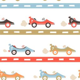 Papel de Parede Adesivo Infantil Carrinhos de Corrida - 3