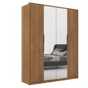 Ver imagem 1 de Guarda-Roupa Roupeiro de Casal Luna 4 Portas com 2 Espelhos Amêndola