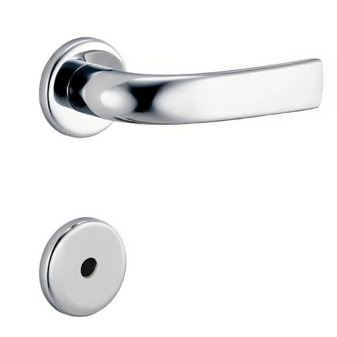 Conjunto de Fechadura 235 em Zamac para Banheiro St1 40 Roseta 323 de Inox Cromado - 18013008-1 - La