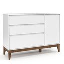 Ver imagem 5 de Cômoda com Porta e Guarda Roupa Infantil Nature Clean 4 Portas Branco Soft Eco Wood - Matic