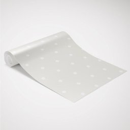 Papel de Parede Adesivo Poas Bolinhas Brancas com Fundo Bege - 3