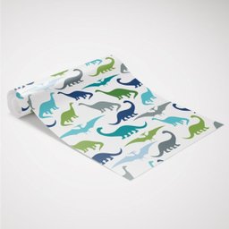 Papel de Parede Adesivo Infantil Dinossauros Azul Verde e Cinza - 2