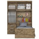 Ver imagem 2 de Guarda-Roupa Solteiro 3 Portas e Cama Baú Premium Zanzini