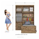 Ver imagem 6 de Guarda-Roupa Solteiro 3 Portas e Cama Baú Premium Zanzini