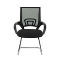 Ver imagem 5 de Kit 2 Cadeiras Escritório Basic Diretor Fixa Tela Mesh Preta Base Cromada