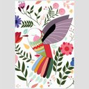 Ver imagem 2 de Quadro Estilo Beija Flor Tela Moldura Branca 63X42Cm