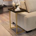 Ver imagem 1 de Mesa de Apoio Calabria Canela Pe Dourado