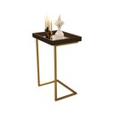 Ver imagem 3 de Mesa de Apoio Calabria Canela Pe Dourado