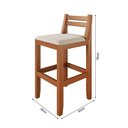Ver imagem 4 de Banqueta em Madeira Maciça Ibiza 78 cm com Encosto - Malbec Assento Off White
