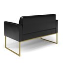 Ver imagem 5 de Sofá Namoradeira com Poltrona Base Industrial Dourado Marisa Corano