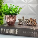 Ver imagem 2 de Kit decoração livro Mármore + vaso de vidro + palavra Paris